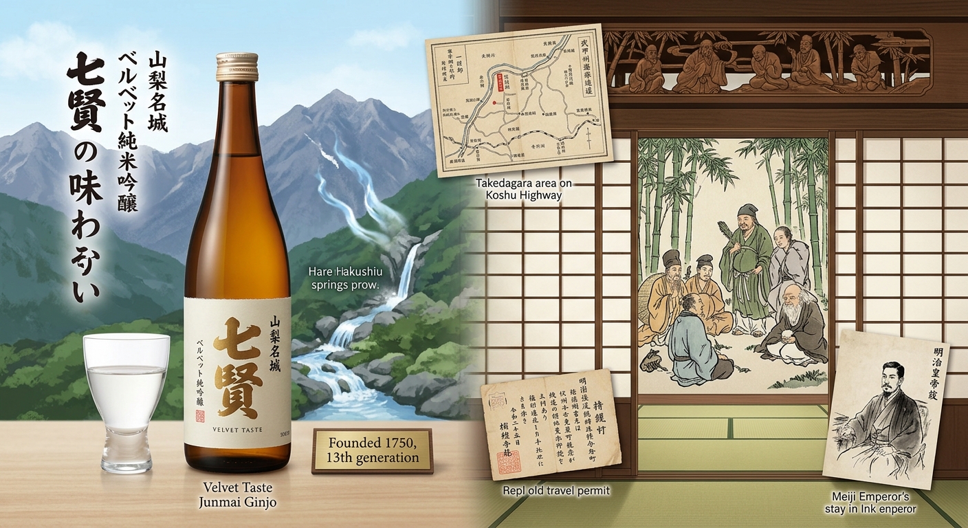 山梨県の七賢 天鵞絨の味