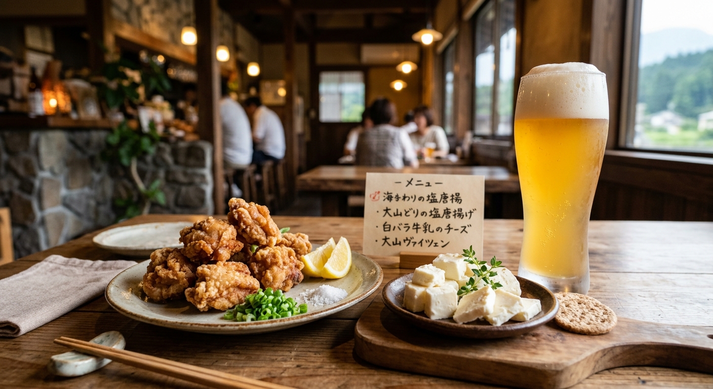 大山Gビール ヴァイツェンに合わせた料理