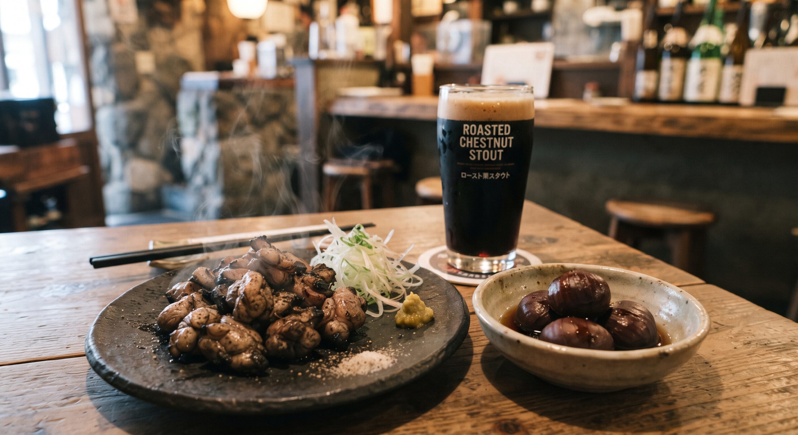 宮崎ひでじビール 栗黒に合わせた料理
