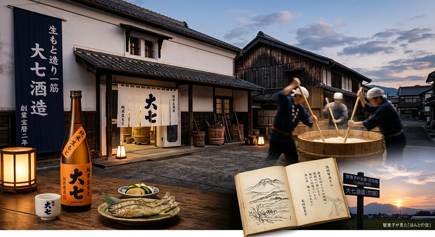 ほんとの空は、蔵の屋根の上にある ― 大七「純米生もと」と二代目コロムビア・ローズ「智恵子抄」